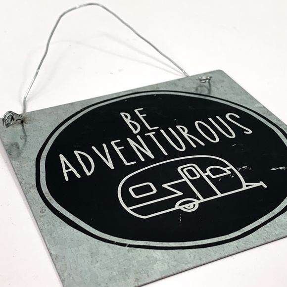 Galvanized Metal Hanging Plaque Sign Adventurous - Picture 2 of 7